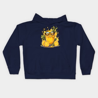 Juice Lemon Relaxing With Glasses, I am Fresh!! Kids Hoodie